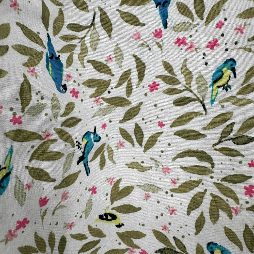 Croft & Barrow Shirt Womens XXL Multicolor Bird Floral Button Front Cottagecore - Picture 5 of 9